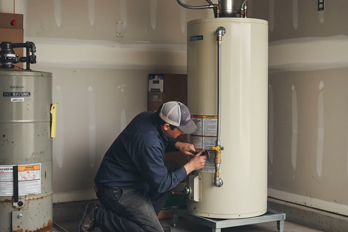 Water heater and shutoff valve replacement in Tekoa