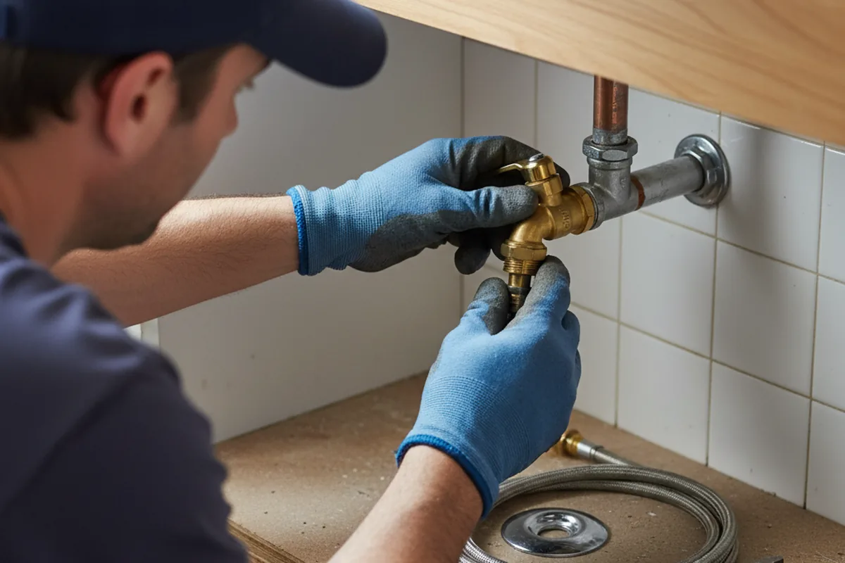 Shutoff valve and fitting work during Emergency Plumbing in Tekoa